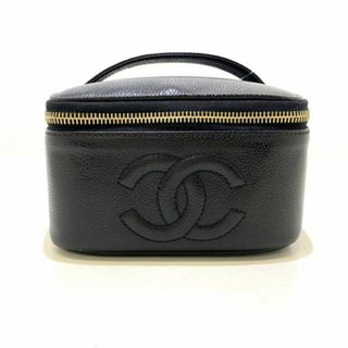 シャネル(CHANEL)のCHANEL(シャネル) バニティバッグ - 黒 ゴールド金具 キャビアスキン(その他)