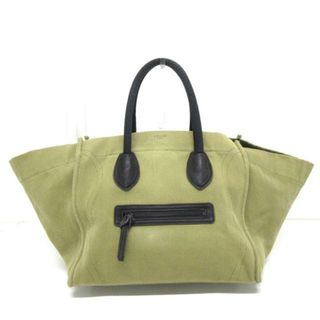 セリーヌ(celine)のCELINE(セリーヌ) トートバッグ ラゲージ スクエアファントム カーキ×黒 キャンバス(トートバッグ)