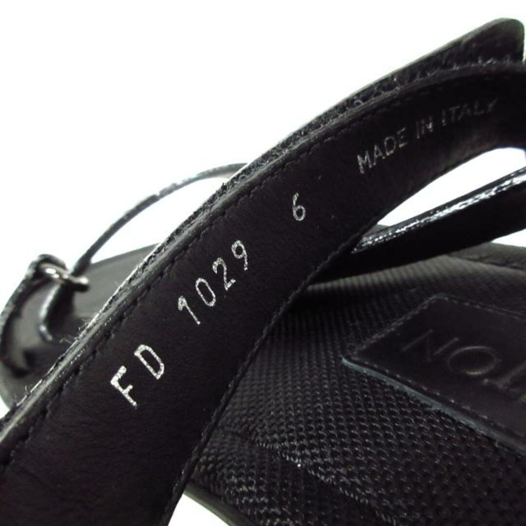 LOUIS VUITTON(ルイヴィトン)のLOUIS VUITTON(ルイヴィトン) サンダル 6 メンズ ロゴ 黒 レザー メンズの靴/シューズ(サンダル)の商品写真