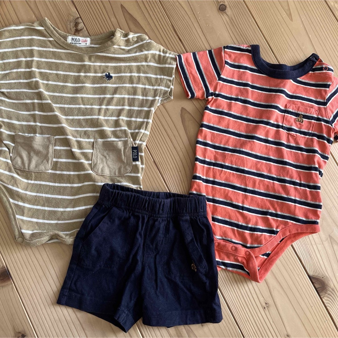 babyGAP(ベビーギャップ)の半袖ロンパースセット キッズ/ベビー/マタニティのベビー服(~85cm)(ロンパース)の商品写真