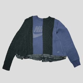 ・SACAI NIKE ニット切り替え スポンジスウェット size:XXS