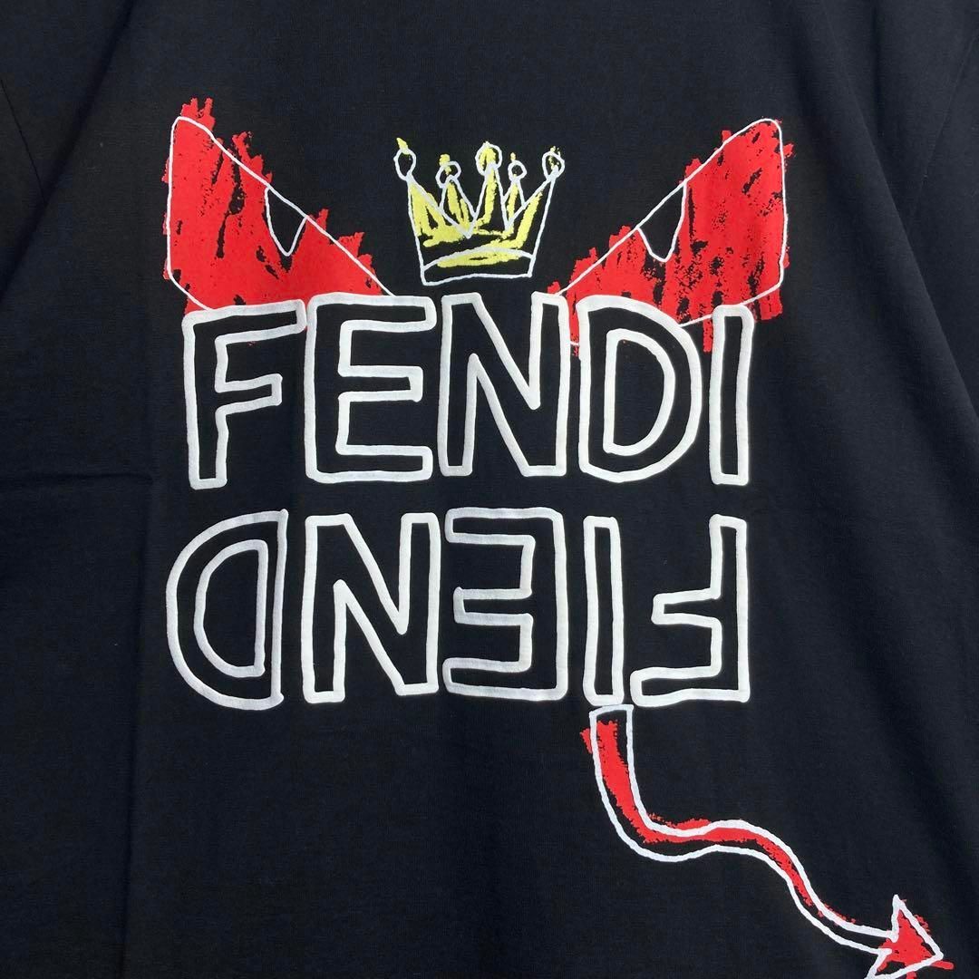 FENDI(フェンディ)の【極美品】FENDI　手書き風モンスター&アナグラムロゴプリント　Tシャツ　S メンズのトップス(Tシャツ/カットソー(半袖/袖なし))の商品写真