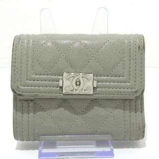 シャネル(CHANEL)のCHANEL(シャネル) 3つ折り財布 ボーイシャネル ベージュ シルバー金具/ココマーク ラムスキン(財布)