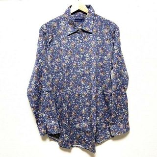 エトロ(ETRO)のETRO(エトロ) 長袖シャツ サイズL メンズ美品  - ネイビー×ピンク×マルチ 花柄(シャツ)