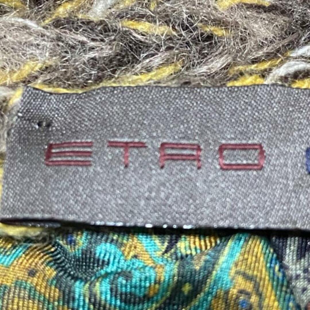 ETRO(エトロ)のETRO(エトロ) カーディガン サイズM メンズ - ダークブラウン×イエロー×アイボリー 長袖 メンズのトップス(カーディガン)の商品写真