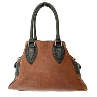 フェンディ(FENDI)のFENDI(フェンディ) トートバッグ エトニコ 8BN157 ブラウン×ダークブラウン スター(星) レザー(トートバッグ)