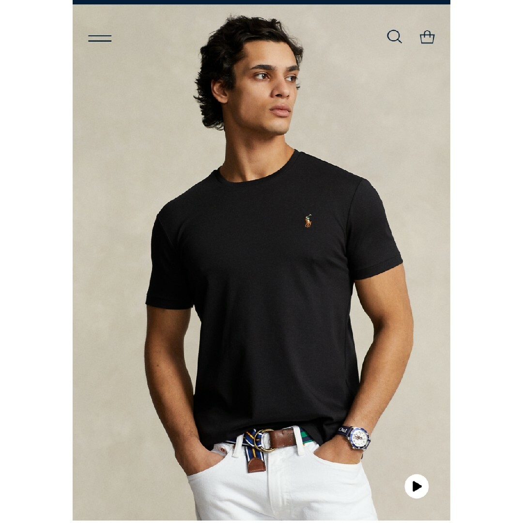 POLO RALPH LAUREN(ポロラルフローレン)のラルフローレン　カスタムスリムTシャツ　メンズМ メンズのトップス(Tシャツ/カットソー(半袖/袖なし))の商品写真