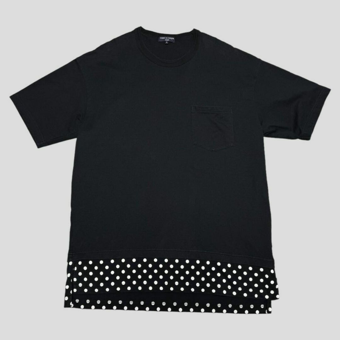 COMME des GARCONS HOMME(コムデギャルソンオム)のFC13）コムデギャルソンオム 23ss ドット ポケット Tシャツ ブラック  メンズのトップス(Tシャツ/カットソー(半袖/袖なし))の商品写真