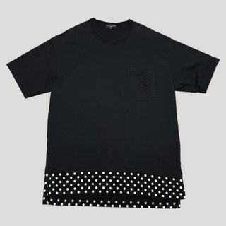 コムデギャルソンオム(COMME des GARCONS HOMME)のFC13）コムデギャルソンオム 23ss ドット ポケット Tシャツ ブラック (Tシャツ/カットソー(半袖/袖なし))