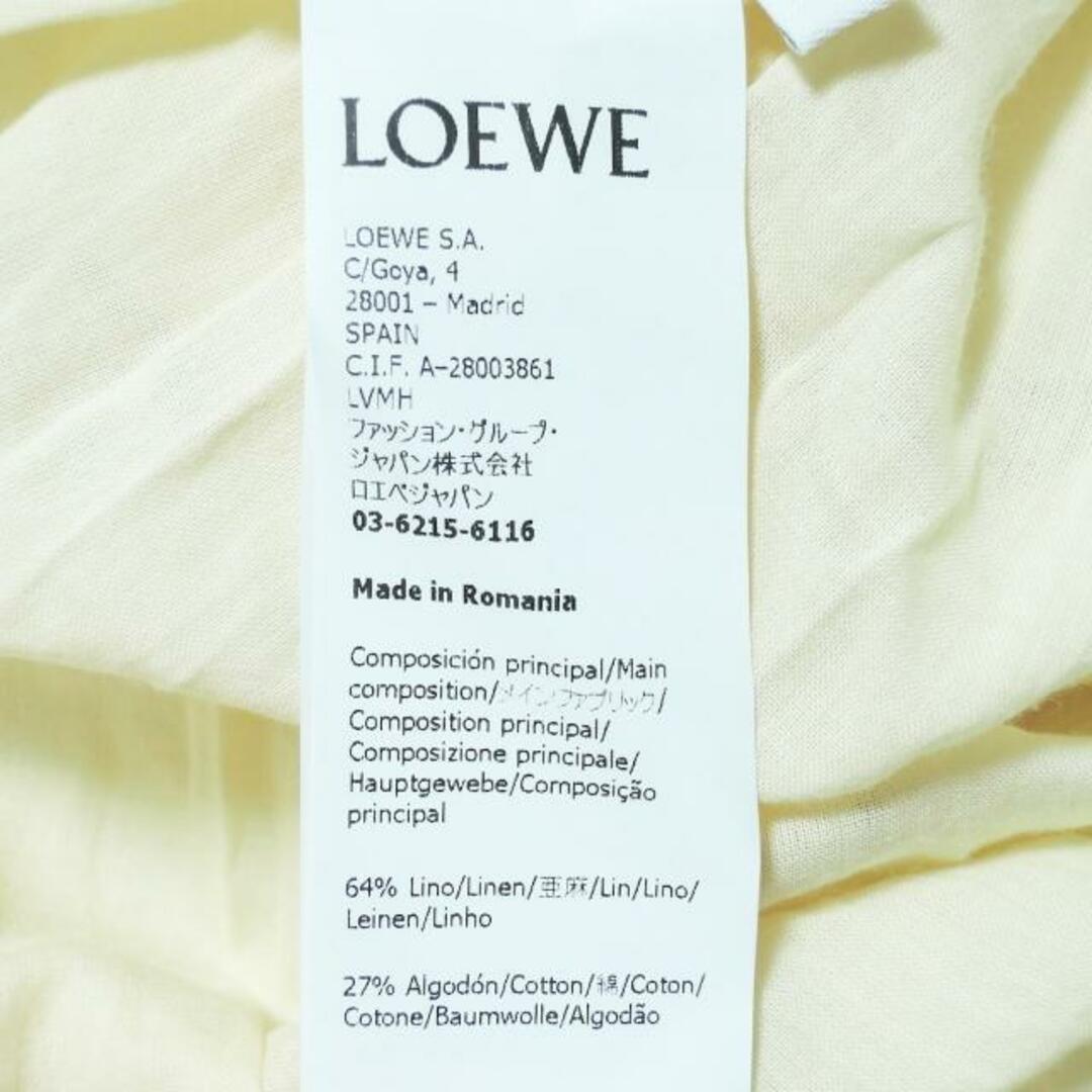 LOEWE(ロエベ)のLOEWE(ロエベ) ワンピース サイズ34 S レディース - アイボリー×白×ダークブラウン ストライプ/長袖/ひざ丈/シャツワンピ レディースのワンピース(その他)の商品写真