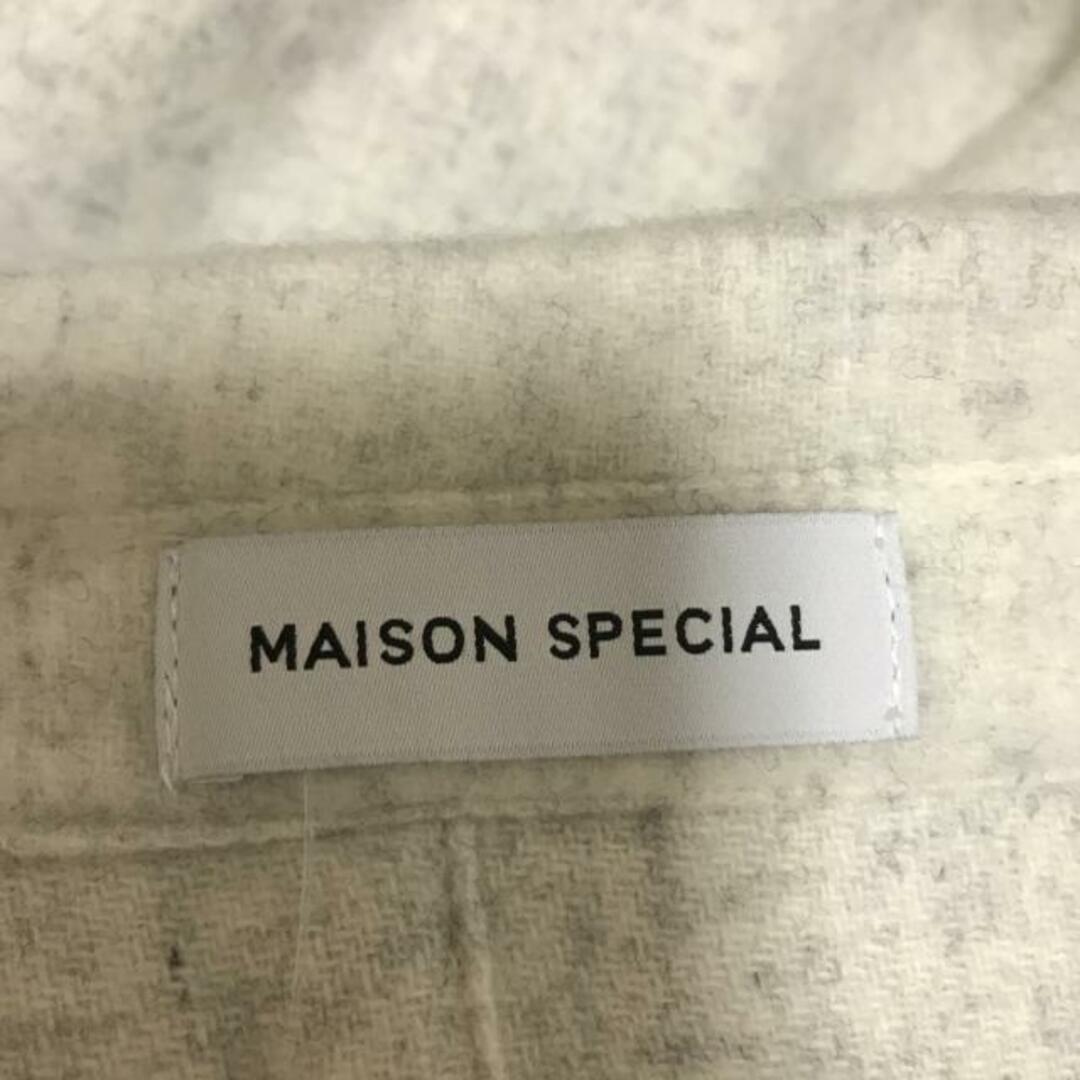 MAISON SPECIAL(メゾンスペシャル) ポンチョ レディース - アイボリー×ライトグレー ダブル/秋/冬 レディースのジャケット/アウター(ポンチョ)の商品写真