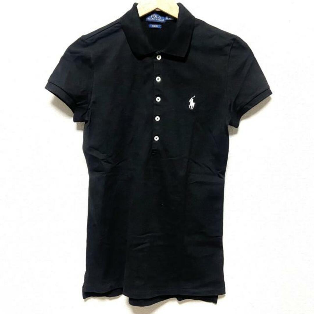 POLO RALPH LAUREN(ポロラルフローレン)のPOLObyRalphLauren(ポロラルフローレン) 半袖ポロシャツ サイズXS レディース - 黒 レディースのトップス(ポロシャツ)の商品写真