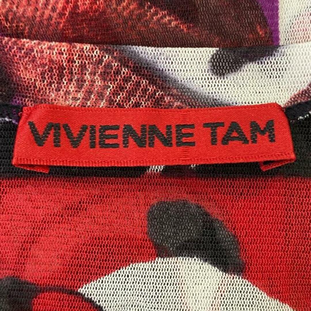 VIVIENNE TAM(ヴィヴィアンタム)のVIVIENNE TAM(ヴィヴィアンタム) ワンピース サイズ1 S レディース - 白×黒×マルチ クルーネック/半袖/ひざ丈/パンダ/シースルー レディースのワンピース(その他)の商品写真