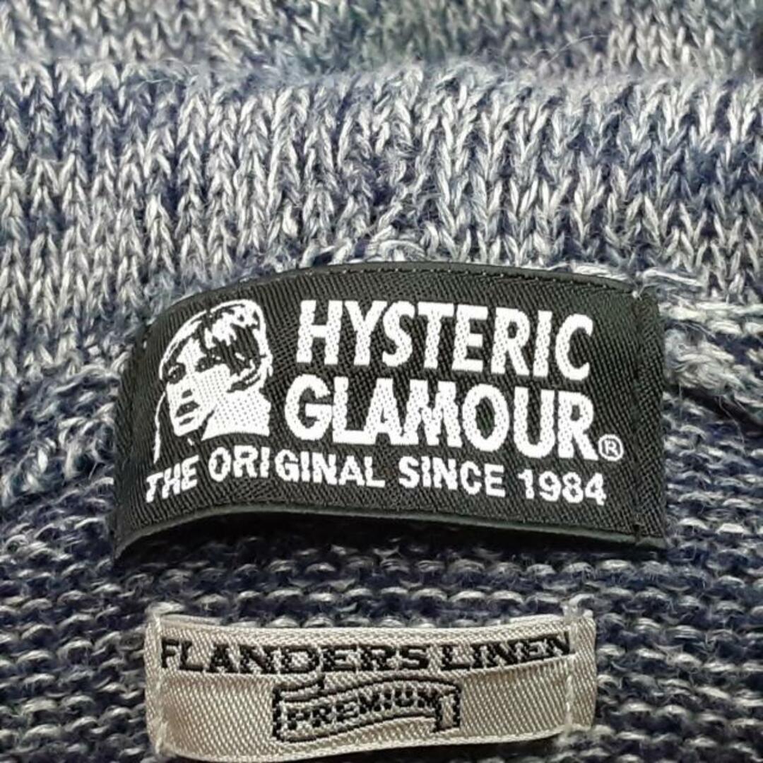 HYSTERIC GLAMOUR(ヒステリックグラマー)のHYSTERIC GLAMOUR(ヒステリックグラマー) 長袖セーター サイズF レディース美品  - ネイビー×白×マルチ クマ レディースのトップス(ニット/セーター)の商品写真