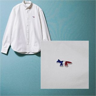 メゾンキツネ(MAISON KITSUNE')の【MASON KITSUNE】メゾンキツネ トリコロールキツネロゴ シャツ(シャツ)