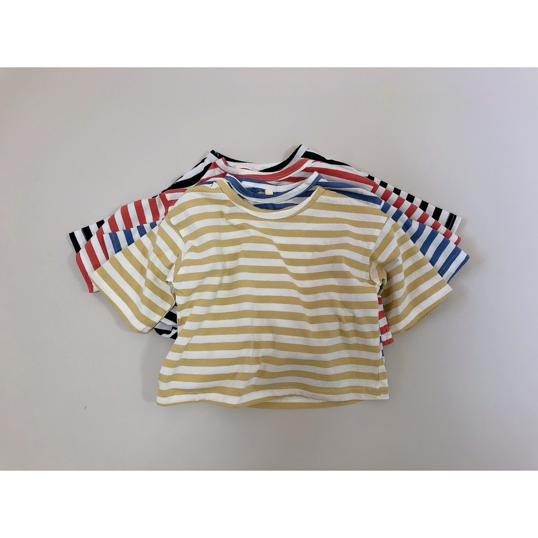 新品　マリンボーダー半袖Tシャツ　女の子　男の子　春夏秋　トップス キッズ/ベビー/マタニティのベビー服(~85cm)(Ｔシャツ)の商品写真