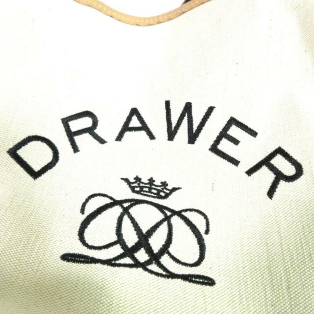 Drawer(ドゥロワー)のDrawer(ドゥロワー) トートバッグ - アイボリー×ベージュ キャンバス×レザー レディースのバッグ(トートバッグ)の商品写真