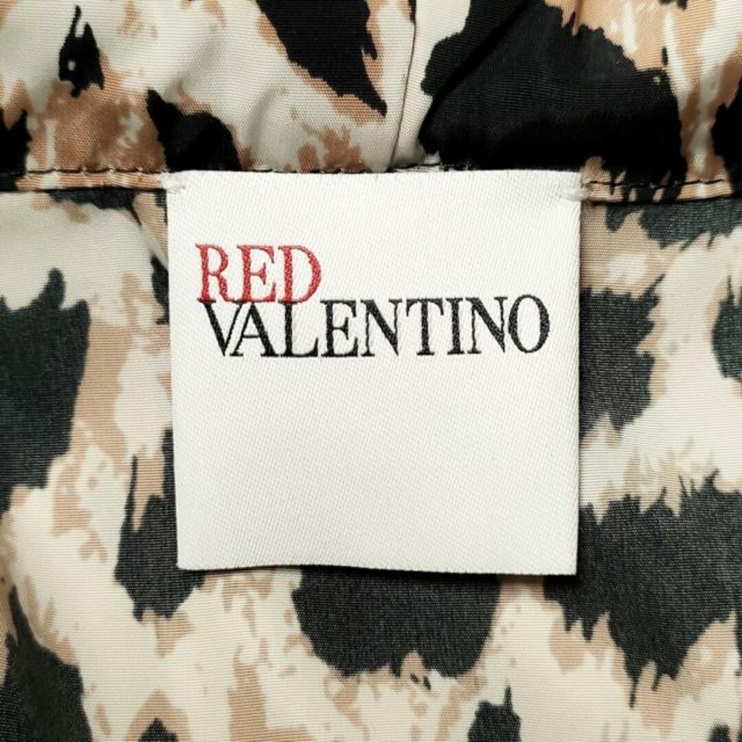 RED VALENTINO(レッドヴァレンティノ)のRED VALENTINO(レッドバレンチノ) コート レディース - アイボリー×黒×ブラウン 長袖/豹柄/ジップアップ/春/秋 レディースのジャケット/アウター(その他)の商品写真