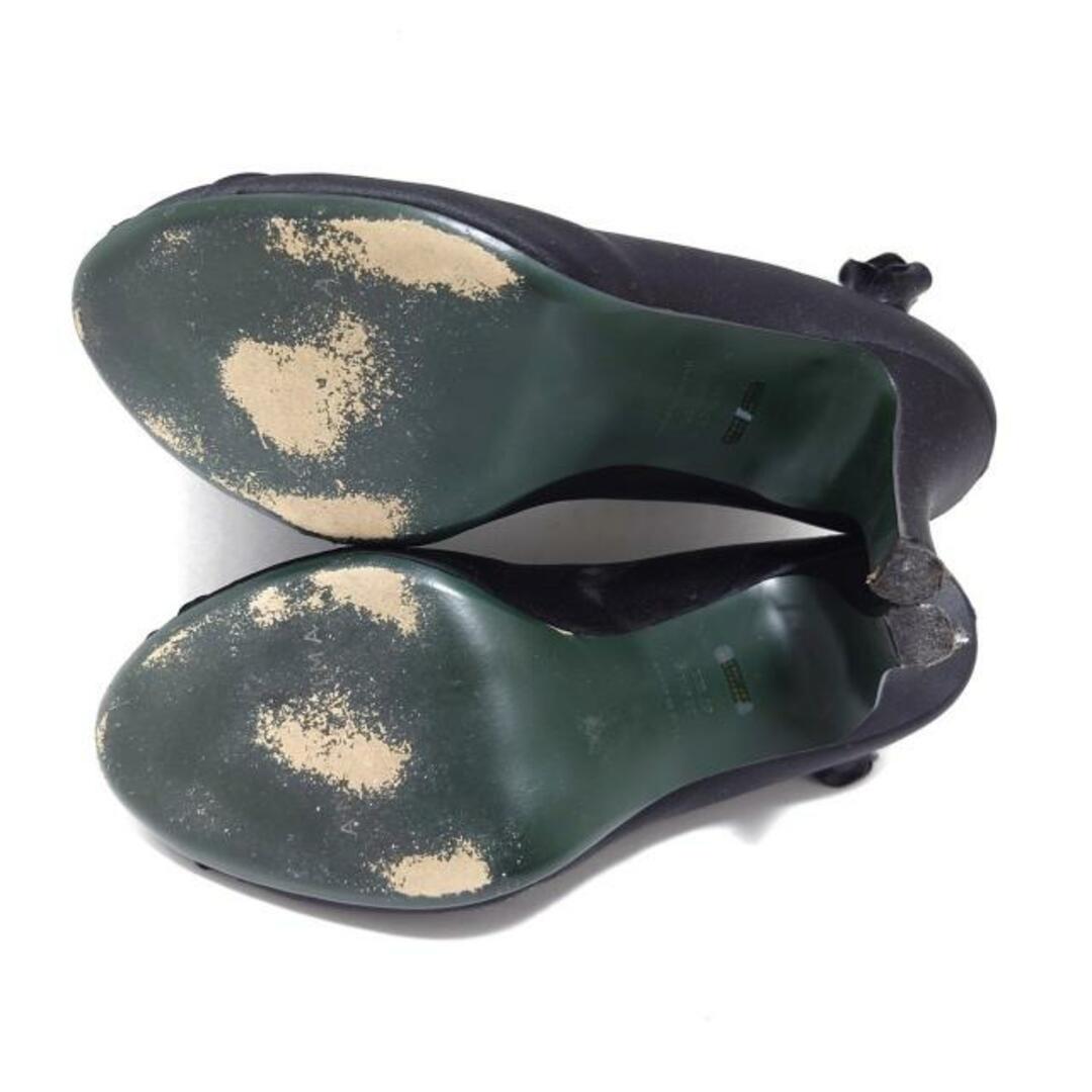 ANTEPRIMA(アンテプリマ)のANTEPRIMA(アンテプリマ) パンプス 24 レディース - 黒 フラワー(花)/オープントゥ 化学繊維 レディースの靴/シューズ(ハイヒール/パンプス)の商品写真
