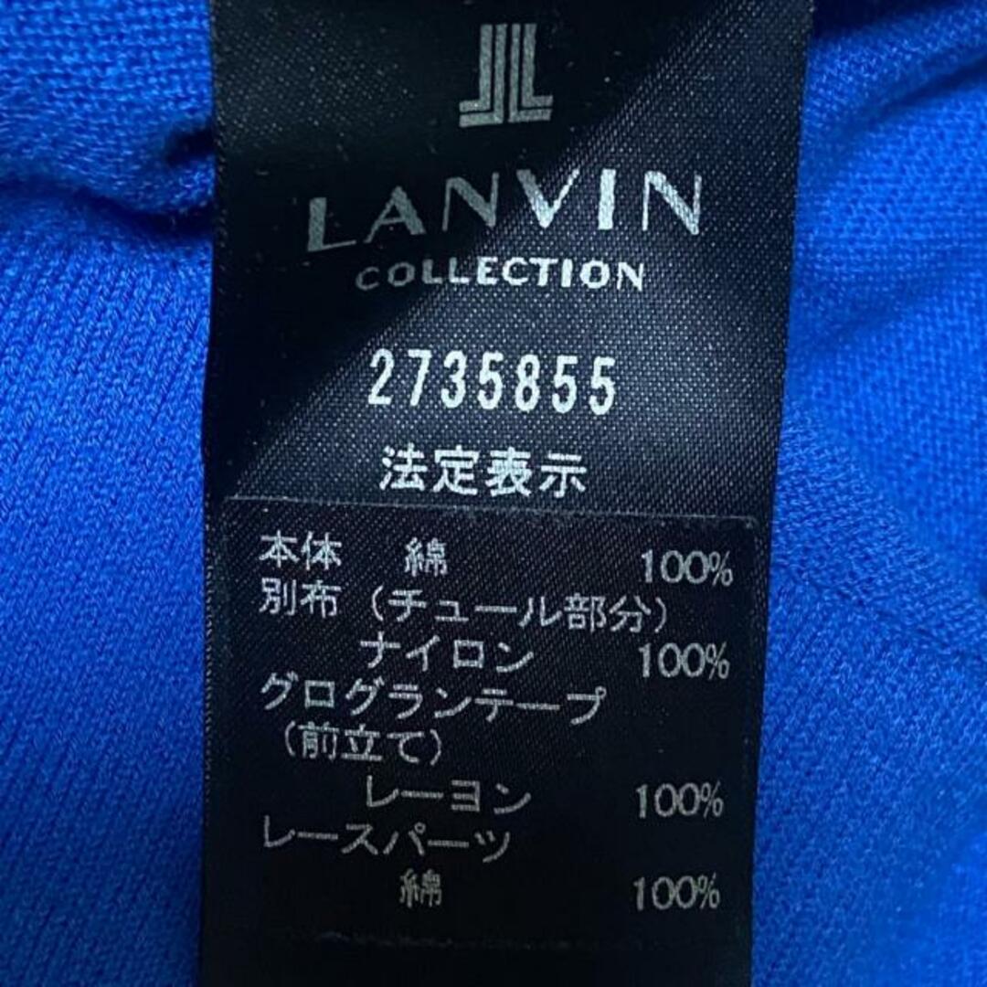 LANVIN COLLECTION(ランバンコレクション)のLANVIN COLLECTION(ランバンコレクション) カーディガン サイズ38 M レディース - ブルー×ライトブルー 七分袖/フラワー(花) レディースのトップス(カーディガン)の商品写真