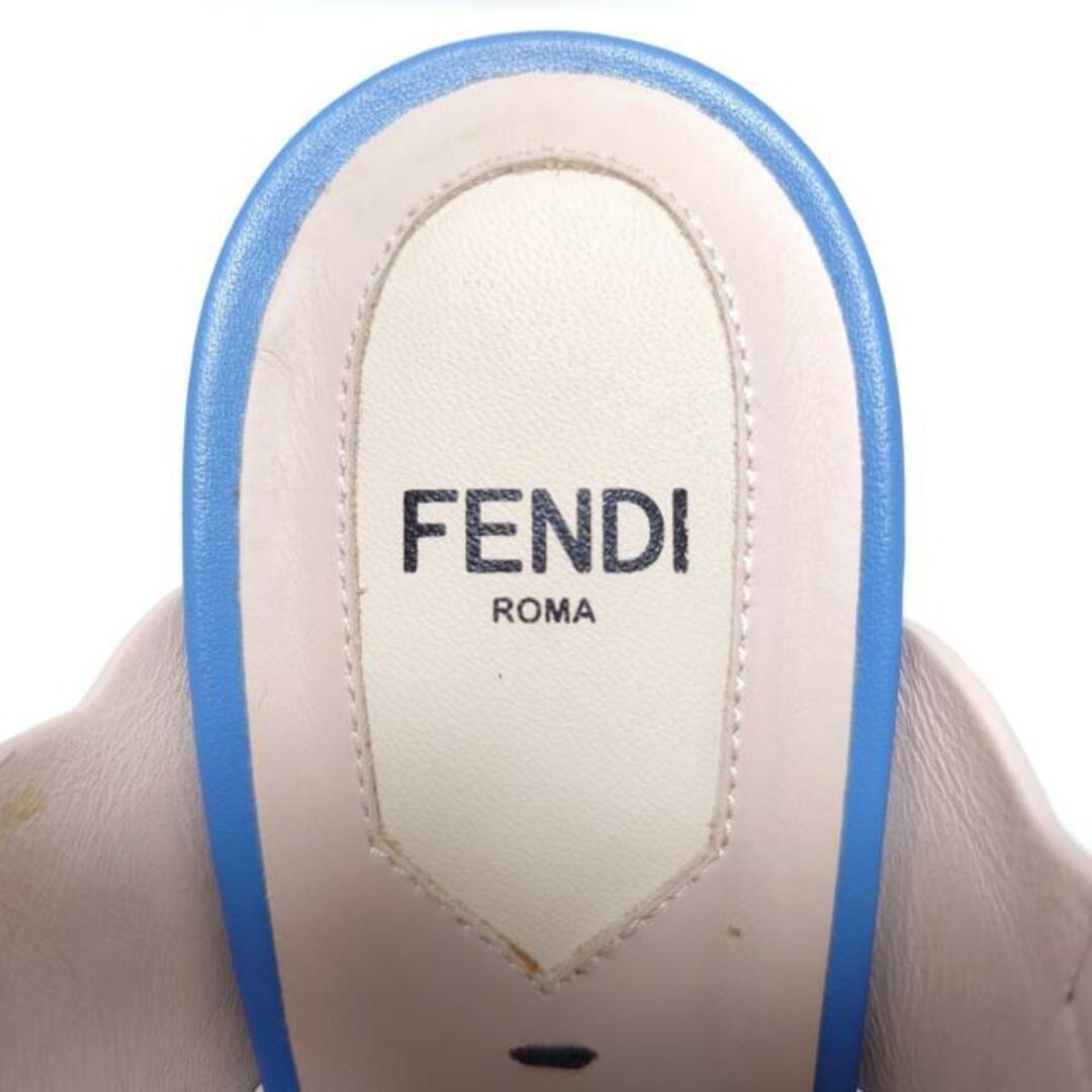 FENDI(フェンディ)のFENDI(フェンディ) サンダル 38 レディース - ダークネイビー×ブルー×マルチ パール/スタッズ レザー レディースの靴/シューズ(サンダル)の商品写真