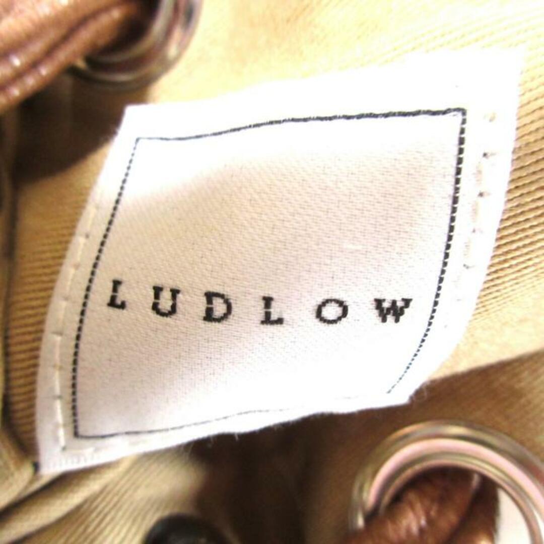 LUDLOW(ラドロー)のLUDLOW(ラドロー) ショルダーバッグ - ベージュ×ブラウン フリンジ/巾着型/かごバッグ ストロー×レザー レディースのバッグ(ショルダーバッグ)の商品写真