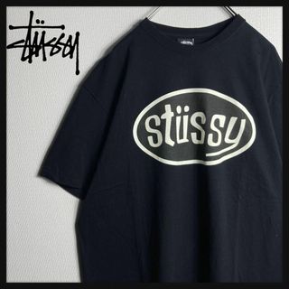 ステューシー(STUSSY)の【人気Lサイズ】ステューシー　両面ビッグプリントロゴ入り定番カラーTシャツ(Tシャツ/カットソー(半袖/袖なし))