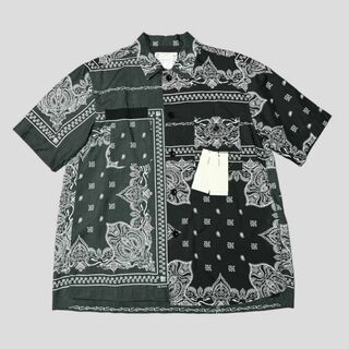 サカイ(sacai)の・19ss sacai バンダナ 半袖シャツ ブラック size:3 (シャツ)