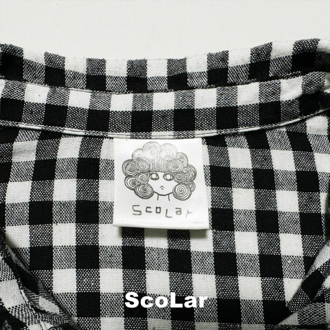 ScoLar(スカラー)の【ScoLar】スカラー ギンガム バックビックロゴ切替 シャツ レディースのトップス(シャツ/ブラウス(長袖/七分))の商品写真