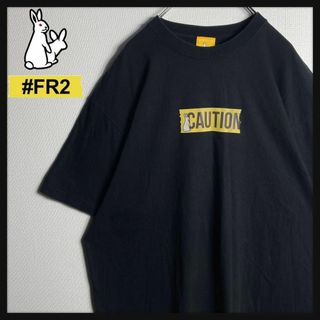 エフアールツー(#FR2)の【希少XLサイズ】FR2　定番モデルTシャツ　CAUTIONプリント　即完売(Tシャツ/カットソー(半袖/袖なし))