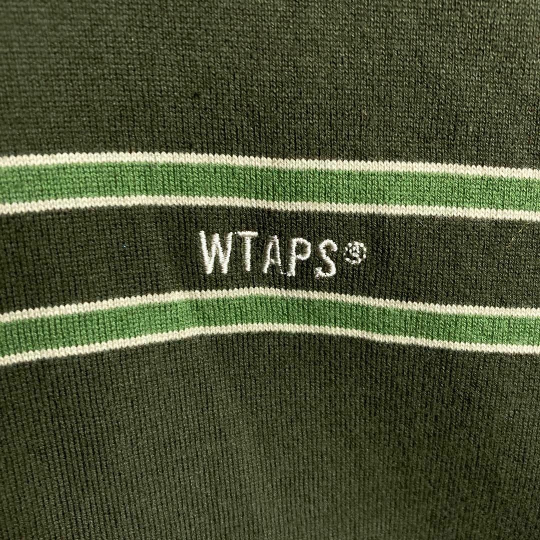 W)taps(ダブルタップス)の【美品】WTAPS　ダブルタップス　ワンポイント刺繍ロゴ　ボーダー　Tシャツ メンズのトップス(Tシャツ/カットソー(半袖/袖なし))の商品写真