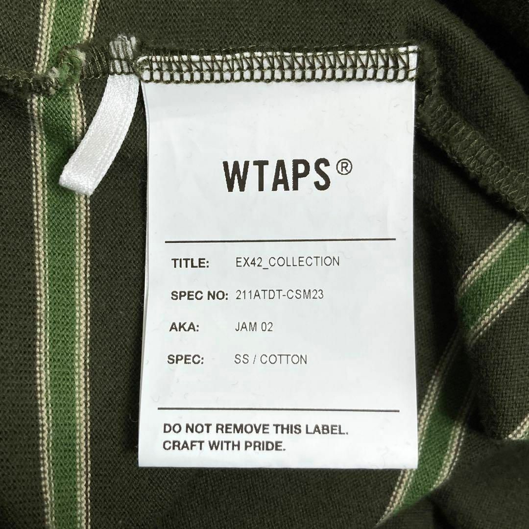 W)taps(ダブルタップス)の【美品】WTAPS　ダブルタップス　ワンポイント刺繍ロゴ　ボーダー　Tシャツ メンズのトップス(Tシャツ/カットソー(半袖/袖なし))の商品写真