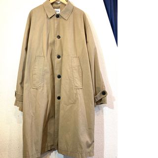 ザラ(ZARA)のZARA★ステンカラーコート★バルマカーン★ロング★ザラ★定価16000円★XL(ステンカラーコート)