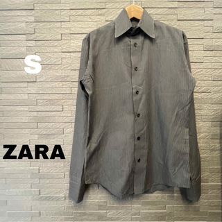 ザラ(ZARA)のZARA ザラ メンズ 長袖 ワイシャツ ストライプ スーツ オフィス 黒×白(シャツ)