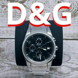ドルチェアンドガッバーナ(DOLCE&GABBANA)の動作品 DOLCE&GABBANA　黒い　ブラック　ステンレス　腕時計 D&G (腕時計(アナログ))