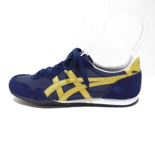 オニツカタイガー(Onitsuka Tiger)のasics Onitsuka Tiger(アシックス・オニツカタイガー) スニーカー 25 メンズ美品  - ネイビー×ゴールド ナイロン×スエード(スニーカー)