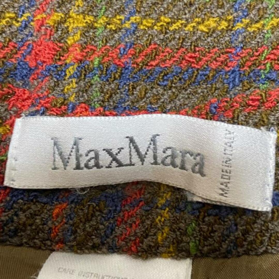 Max Mara(マックスマーラ)のMax Mara(マックスマーラ) スカート サイズ40 M レディース - カーキ×レッド×マルチ ひざ丈/チェック柄 レディースのスカート(その他)の商品写真