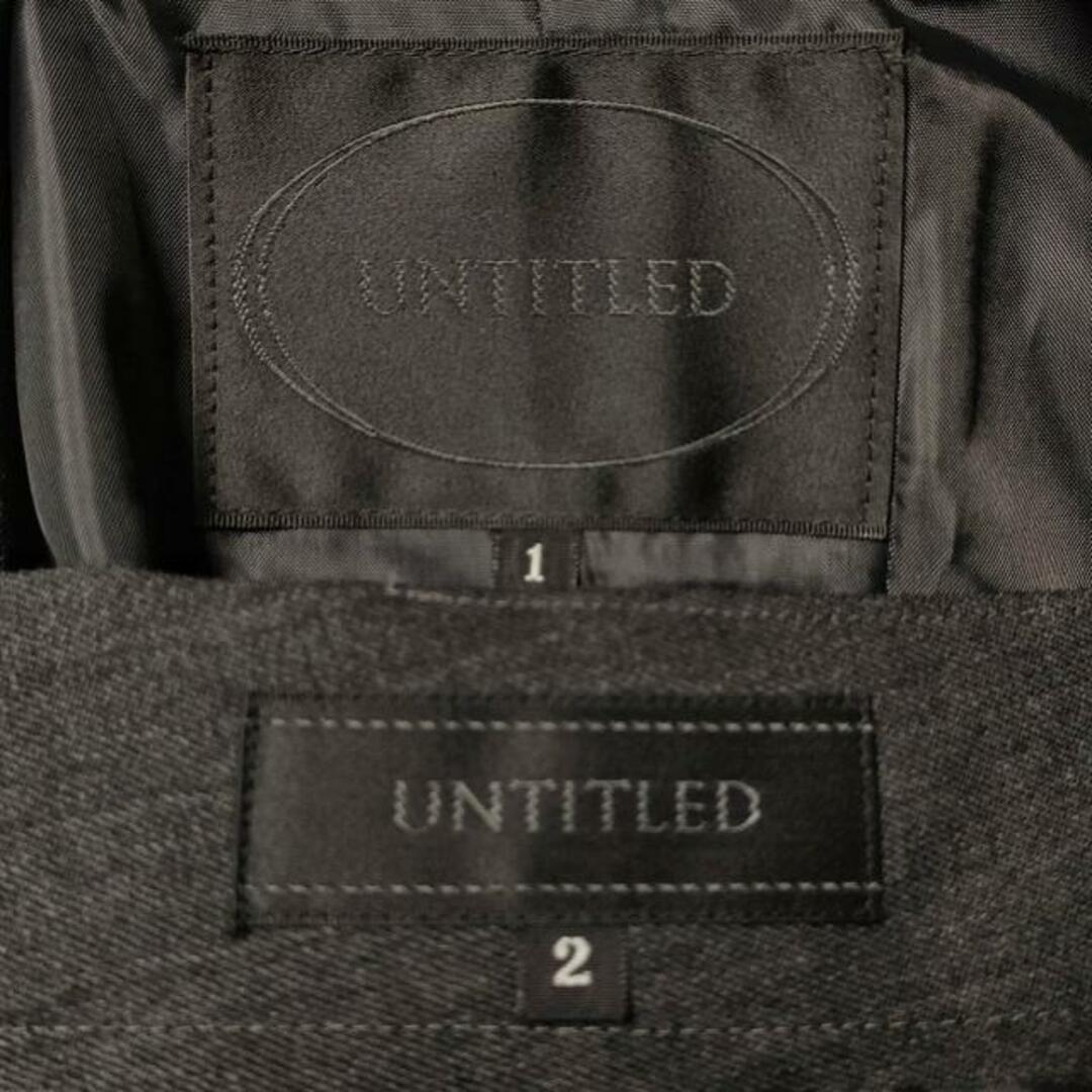 UNTITLED(アンタイトル)のUNTITLED(アンタイトル) スカートスーツ レディース - ダークグレー 肩パッド レディースのフォーマル/ドレス(スーツ)の商品写真
