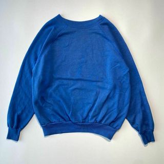 Hanes - 80s Hanes ヘインズ　ブルー無地スウェット　プレーンスウェット