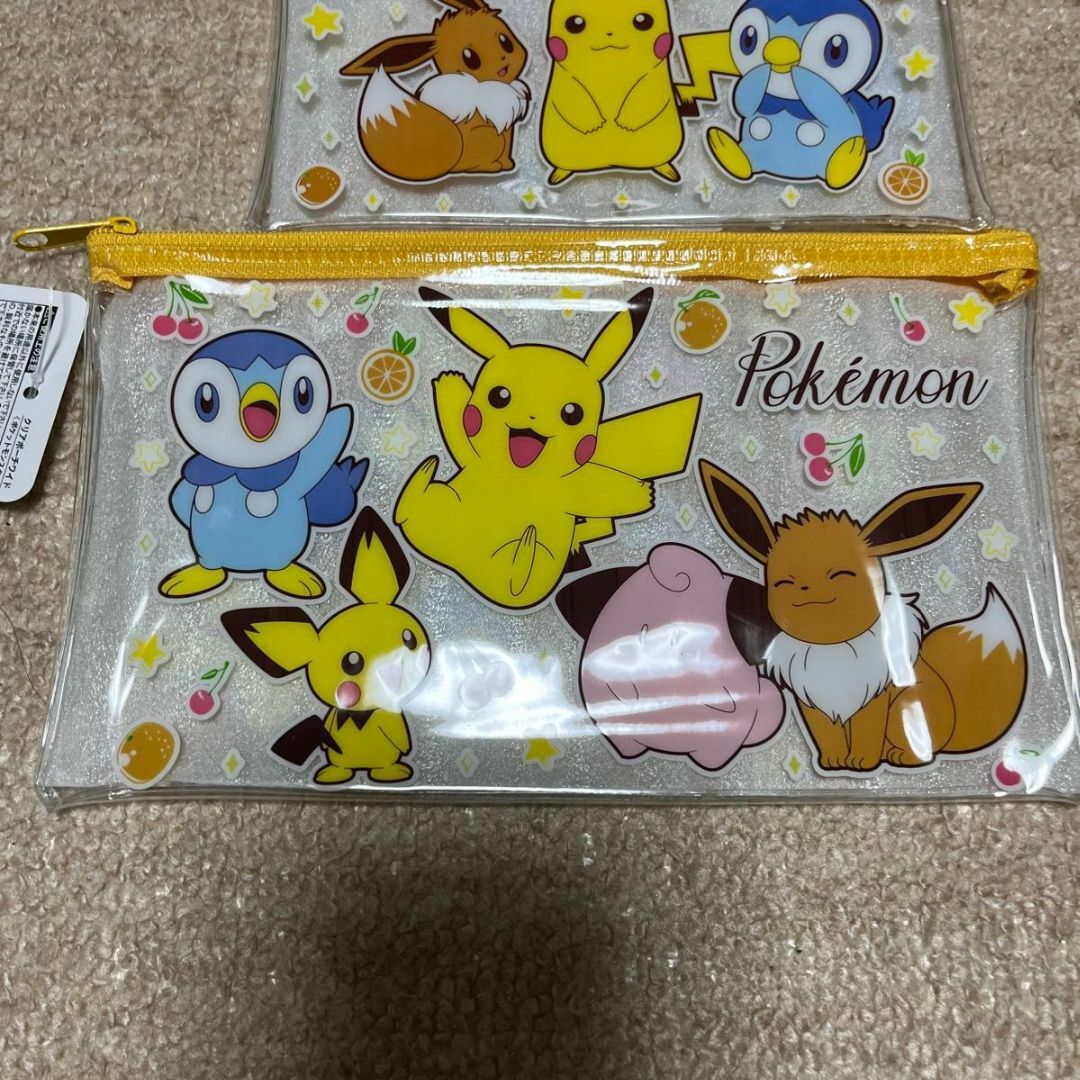 ポケモンクリアポーチ３点セット エンタメ/ホビーのアニメグッズ(クリアファイル)の商品写真