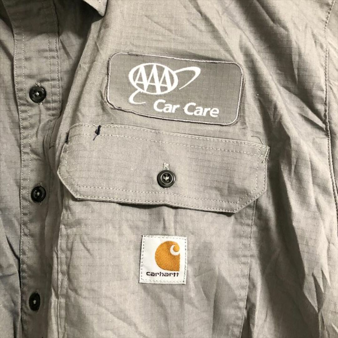 carhartt(カーハート)の90s 古着 カーハート 長袖シャツ ワークシャツ 企業ロゴ 2XL  メンズのトップス(シャツ)の商品写真