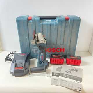 ボッシュ(BOSCH)のΦΦBOSCH ボッシュ ディスクグラインダー　 充電器・充電池2個・ケース付 GWS18V-LI ブルー(その他)