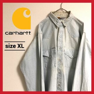 カーハート(carhartt)の90s 古着 カーハート 長袖シャツ オーバーサイズ ゆるダボ XL(シャツ)