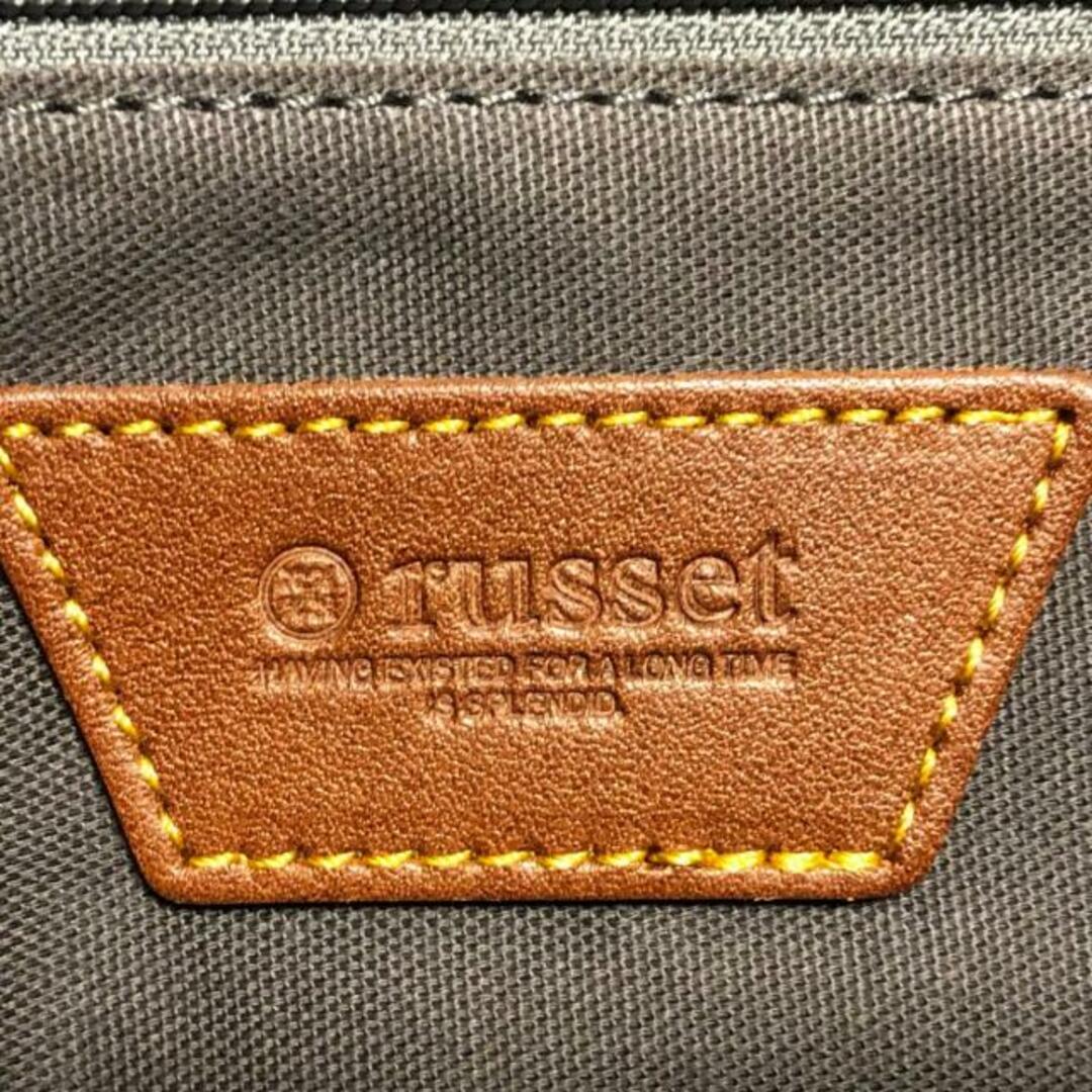Russet(ラシット)のrusset(ラシット) トートバッグ美品  - 黒×ダークグレー ナイロンジャガード×レザー レディースのバッグ(トートバッグ)の商品写真