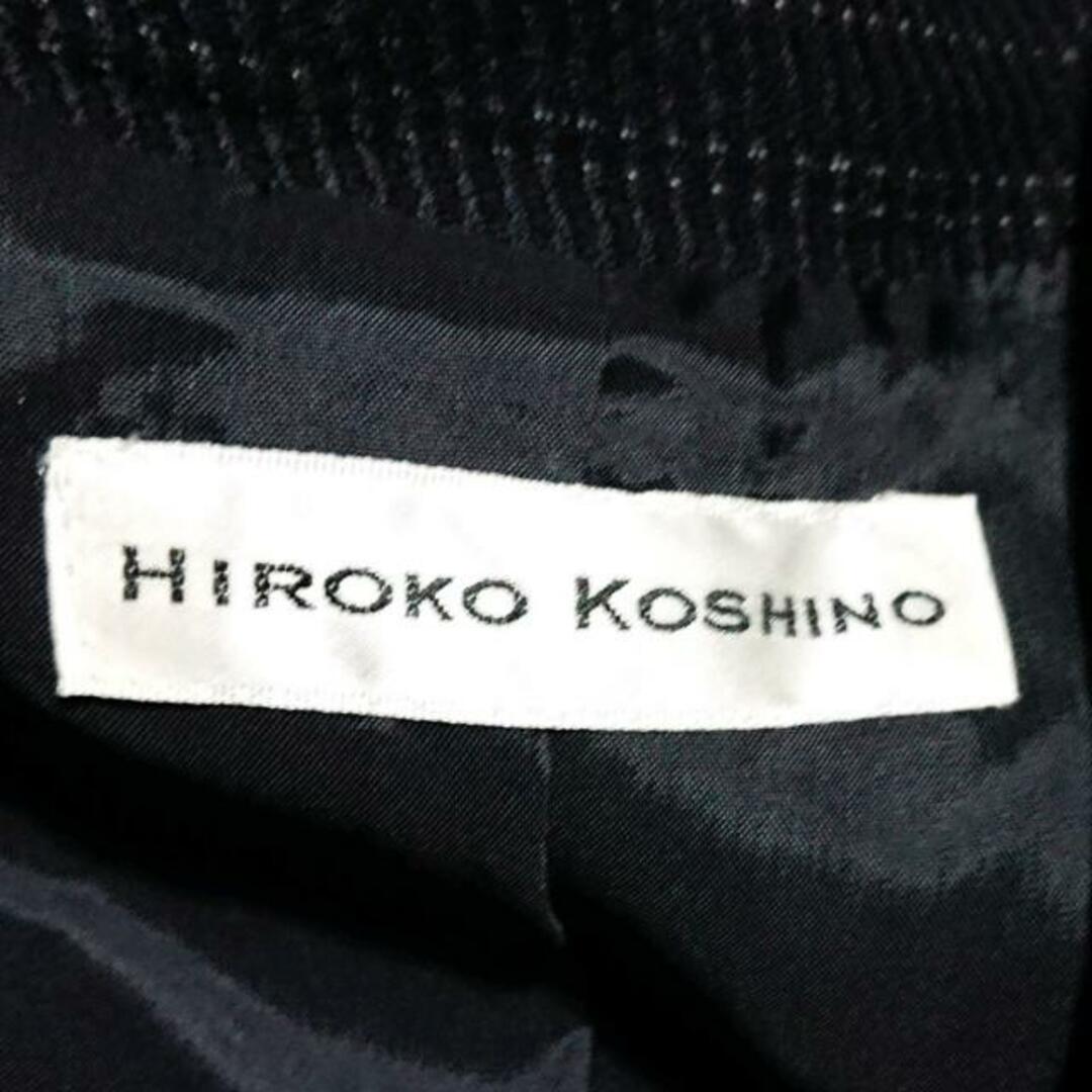 HIROKO KOSHINO(ヒロココシノ)のHIROKO KOSHINO(ヒロココシノ) スカートスーツ レディース美品  - 黒×ダークグレー ストライプ レディースのフォーマル/ドレス(スーツ)の商品写真