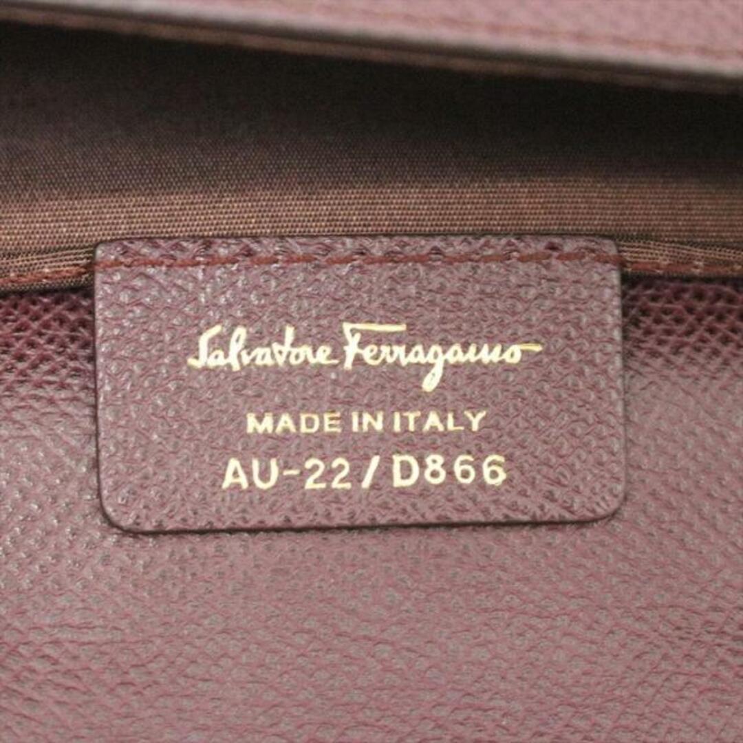 Salvatore Ferragamo(サルヴァトーレフェラガモ)のSalvatoreFerragamo(サルバトーレフェラガモ) ハンドバッグ ダブルガンチーニ ボルドー ミニバッグ レザー レディースのバッグ(ハンドバッグ)の商品写真