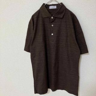 MACKINTOSH - MACKINTOSH LONDON ポロシャツ　半袖　ブラウン　Lサイズ