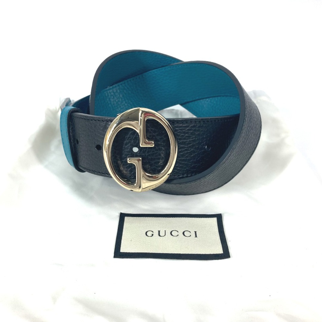 Gucci(グッチ)のグッチ GUCCI GG 450000 バイカラー ベルト レザー ブラック 美品 メンズのファッション小物(ベルト)の商品写真