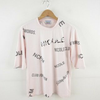 ニコルクラブフォーメン(NICOLE CLUB FOR MEN)のニコルクラブフォーメン NICOLE CLUB Tシャツ 五分袖 ピンク 46(Tシャツ/カットソー(半袖/袖なし))