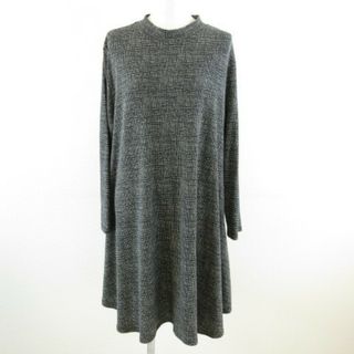 アザー(other)のmodest ワンピース 長袖 ひざ丈 ストレッチ 黒 M L *T988(ひざ丈ワンピース)